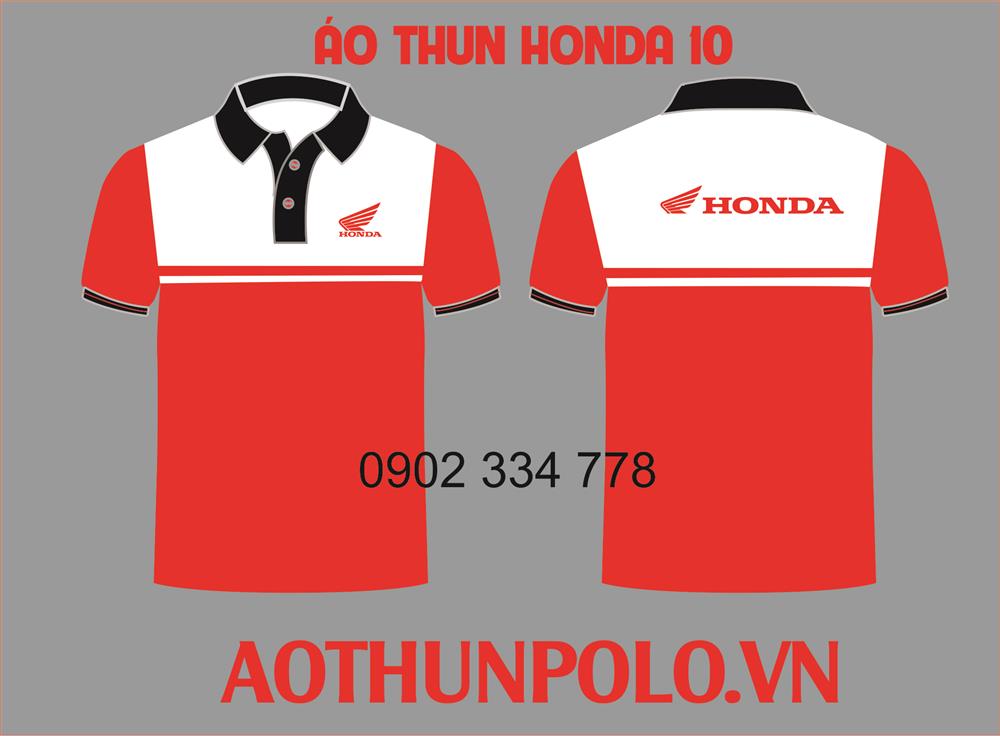 xưởng áo thun honda đỏ trắng